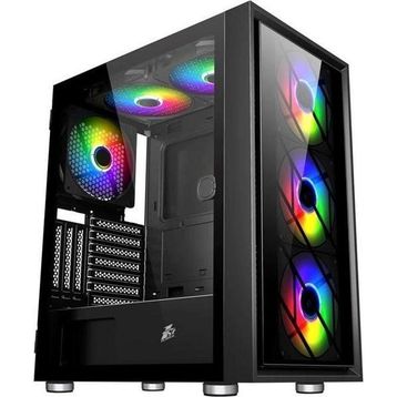 1stplayer AR7-G 750W 80+ Silver Atx 3.1 ARGB 4x12 cm Fan Temperli Cam USB 3.0 Siyah Atx Kasa