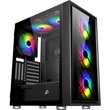1stplayer AR7-G 750W 80+ Silver Atx 3.1 ARGB 4x12 cm Fan Temperli Cam USB 3.0 Siyah Atx Kasa