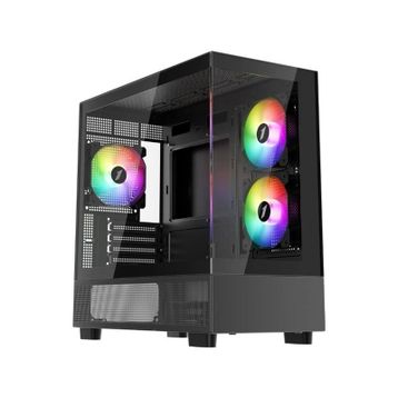 1stplayer Miku Mi5 750W 80+ Atx 3.1 Silver Argb 6x12 cm Fan Temperli Cam USB 3.0 Siyah M-Atx Kasa