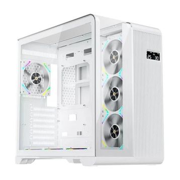 1stplayer RT7 Digital 850W 80+ Gold Full Modüler 4x12 cm ARGB 3 Taraflı Temperli Cam USB 3.0 Type-C Beyaz Atx Kasa