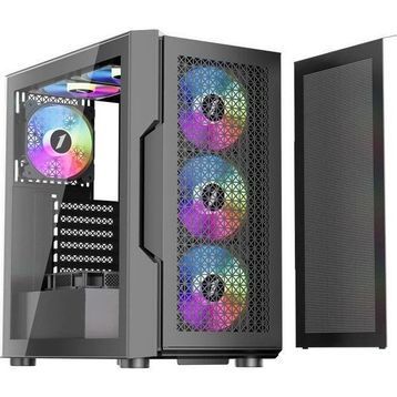 1stplayer Trilobite T7 Siyah 650W 80+ ARGB 4x12 cm Fan Temperli Cam Mesh USB 3.0 ATX Bilgisayar Kasası
