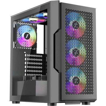 1stplayer Trilobite T7 Siyah 650W 80+ ARGB 4x12 cm Fan Temperli Cam Mesh USB 3.0 ATX Bilgisayar Kasası