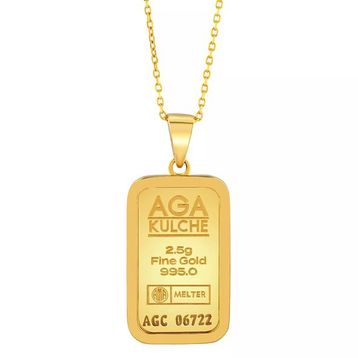 2.5 gr 24 Ayar Külçe Altın Kolye