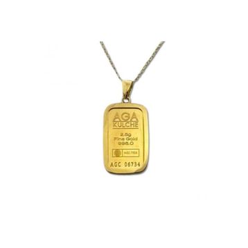2.5 gr 24 Ayar Külçe Altın Kolye