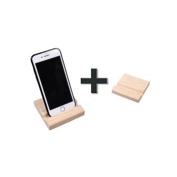 2 Adet Ahşap Telefon Tutacağı