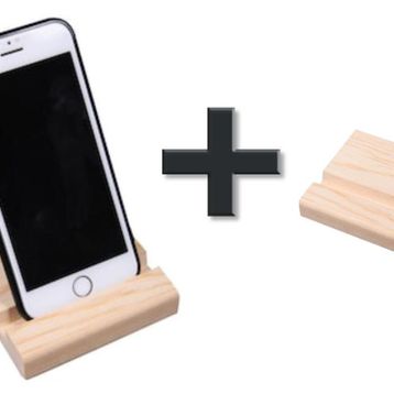 2 Adet Ahşap Telefon Tutacağı
