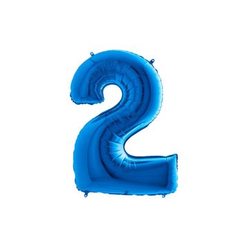 2 Rakam Grabo Mavi 100 cm Folyo Balon