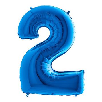 2 Rakam Grabo Mavi 100 cm Folyo Balon