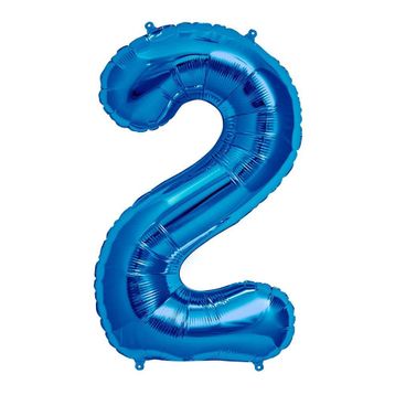 2 Rakam Grabo Mavi 100 cm Folyo Balon
