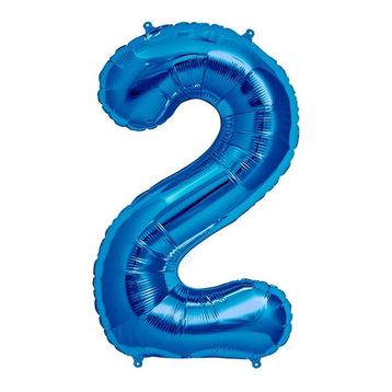 2 Rakam Grabo Mavi 100 cm Folyo Balon