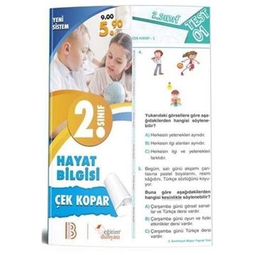 2. Sınıf Hayat Bilgisi Çek Kopar Yaprak Test-Benim Hocam & Eğitim Dünyası
