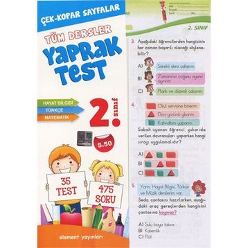 2. Sınıf Tüm Dersler Yaprak Test - Celal Akbaş