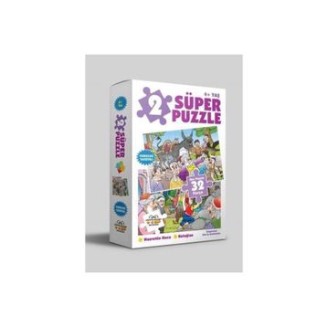 2 Süper Puzzle Nasrettin Hoca - Keloğlan 32 Parça