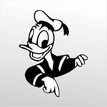 20 cm Daffy Duck Folyo Sticker