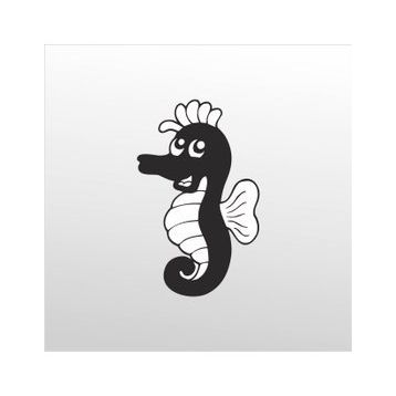20 cm Deniz Atı Folyo Sticker