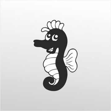 20 cm Deniz Atı Folyo Sticker