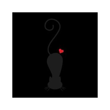 20 cm Kalpli Kedi Folyo Sticker