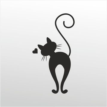 20 cm Kedi Folyo Sticker