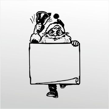 20 cm Noel Baba Folyo Sticker