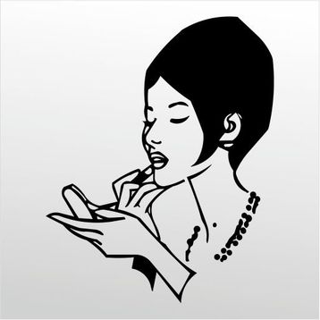 20 cm Ruj Folyo Sticker