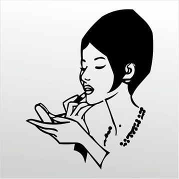 20 cm Ruj Folyo Sticker