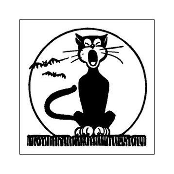 20 cm Siyah Kedi Folyo Sticker