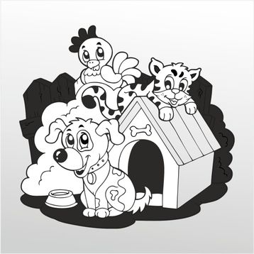 20 cm Tatlı Hayvanlar Folyo Sticker