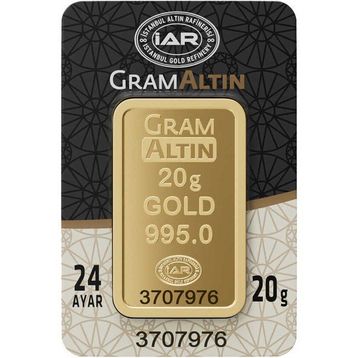 20 gr 24 Ayar Külçe Altın