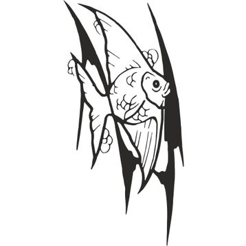 200 cm Balık Folyo Sticker