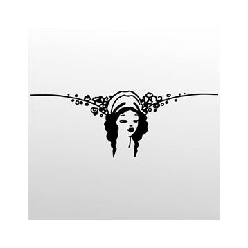 200 cm Kadın Taçlı Folyo Sticker