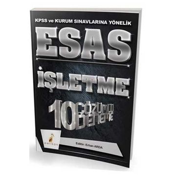 2018 KPSS A Grubu ESAS İşletme 10 Çözümlü Deneme KPSS ve Kurum Sınavlarına Yönelik - Pelikan Yayınları