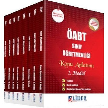 2018 ÖABT Sınıf Öğretmenliği 8’li Modüler Konu Anlatımı Set 8 Kitap - Lider Yayınları Komisyon