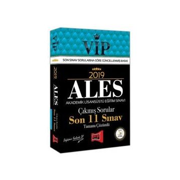 2019 ALES Vıp Tamamı Çözümlü Son 11 Sınav Çıkmış Sorular Yargı Yayınları
