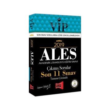 2019 ALES Vıp Tamamı Çözümlü Son 11 Sınav Çıkmış Sorular Yargı Yayınları