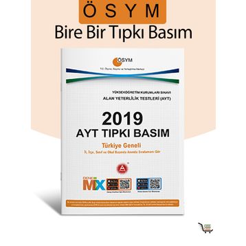 2019 AYT Tıpkı Basım Çıkmış Sorular