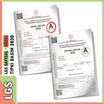 2019 Lgs Sayısal ve Sözel Tıpkı Basım Çıkmış Soru Türkiye Geneli Dijital Çözümlü Kitapçıkları
