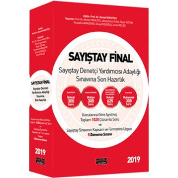 2019 Sayıştay Final Sayıştay Denetçi Yardımcısı Adaylığı Sınavına Son Hazırlık Soru Bankası