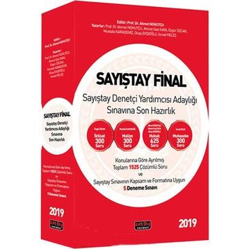 2019 Sayıştay Final Sayıştay Denetçi Yardımcısı Adaylığı Sınavına Son Hazırlık Soru Bankası