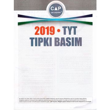 2019 TYT Tıpkı Basım - Çap Yayınları