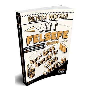2020 AYT Felsefe Grubu Video Ders Notları ve Soru Bankası - Benim Hocam Yayınları