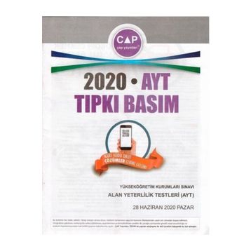 2020 AYT Tıpkı Basım-Çap Yayınları