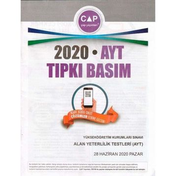 2020 AYT Tıpkı Basım-Çap Yayınları