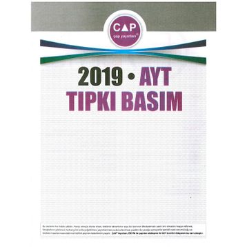2020 AYT Tıpkı Basım-Çap Yayınları