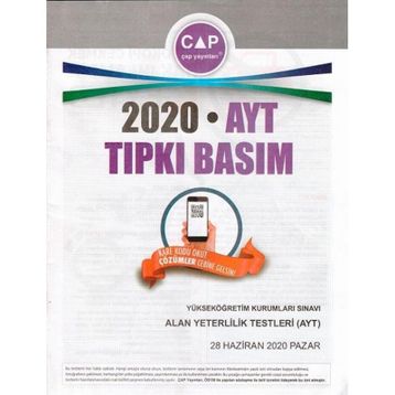 2020 AYT Tıpkı Basım-Çap Yayınları