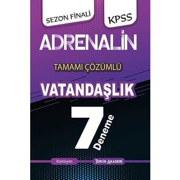 2020 KPSS Adrenalin Sezon Finali Vatandaşlık Tamamı Çözümlü 7 Deneme - Tercih Akademi Yayınları