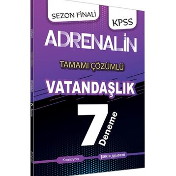 2020 KPSS Adrenalin Sezon Finali Vatandaşlık Tamamı Çözümlü 7 Deneme - Tercih Akademi Yayınları