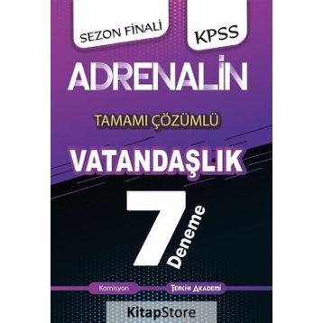 2020 KPSS Adrenalin Sezon Finali Vatandaşlık Tamamı Çözümlü 7 Deneme - Tercih Akademi Yayınları