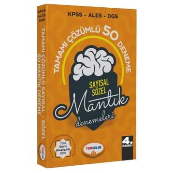 2020 KPSS ALES DGS Sayısal Sözel Mantık Tamamı Çözümlü 50 Deneme Yediiklim Yayınları