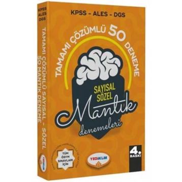2020 KPSS ALES DGS Sayısal Sözel Mantık Tamamı Çözümlü 50 Deneme Yediiklim Yayınları