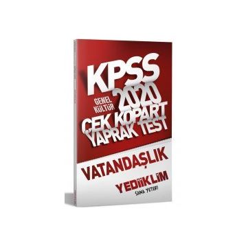 2020 Kpss Genel Kültür Vatandaşlık Çek Kopart Yaprak Test Yediiklim Yayınları
